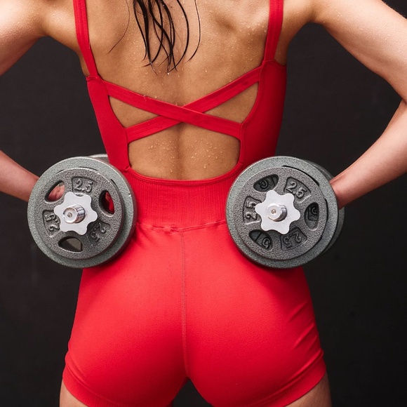 NWOT Free People Movement Good Karma Runsie – Victory Red - Picture 2 of 9